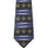 Freemason's Tie - Black Polyester Long Necktie with Gold Masonic Symbols and Striped Pattern Design Masonic Regalia Clothing. Masonic gifts
