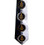 freemason's black & white long tie with gold compass and square. masonic gifts