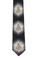 freemason's black and white long tie with gold compass and square light burst. masonic gifts


