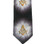 Masonic Regalia - Tie for Free Mason Suit Formal Attire - Black and Gold Polyester long necktie with Bursts of Light Masonic pattern design - Masonry Apparel Neckwear