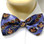 Masonic Bow Tie Neckwear - Pre-tied Blue bow tie with Masonry symbol in Gold Round and Pattern Design - Regalia Freemason Formal wear Suit or Tuxedo