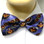 navy and royal blue freemason's bow tie with gold masonic compass and squares 