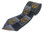 Black and gray masonic tie with gold compass and squares for freemasons