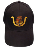 Ancient Egyptian D.O.I Masonic Baseball Cap - Black Hat with Standard D.O.I Freemason Symbol - One Size Fits Most Adults - Daughters of ISIS symbol