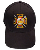 Masons Baseball Cap - Order of the Knights of Templar - Masonic Black Hat with Colorful Symbol - One Size Fits Most Cap for Freemasons 