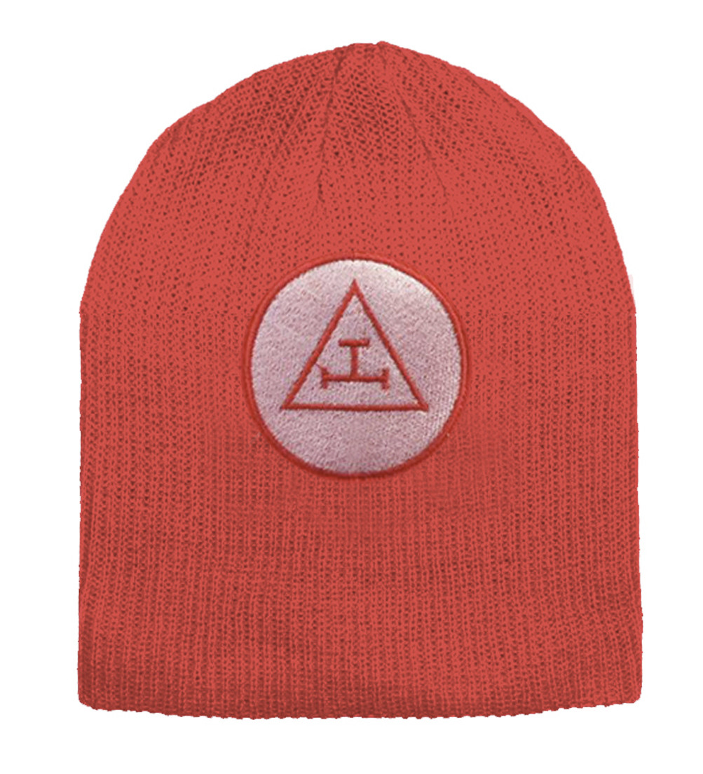 Royal Arch Masonic Beanie Cap. Red 