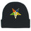 OES Black Beanie Cap with Colorful Standard Order of the Eastern Star  Symbol - Hat One Size Fits Most Adults. Freemason Merchandise.