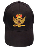 Masons Baseball Cap - Standard Scottish Rite Wings UP with Red Crown - 33rd Degree Masonic Black Hat with 32nd degree Symbol - One Size Fits Most Cap for Freemasons 
