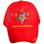 O.E.S Red Baseball Cap with Colorful Standard Eastern Star symbolism spread out on the side and front - Hat One Size Fits Most Adults - for freemasons