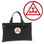 masonic store merchandise  Royal Arch Black Masonic Tote Bag for Freemasons - Red and White Round Classic Triple Tau Icon