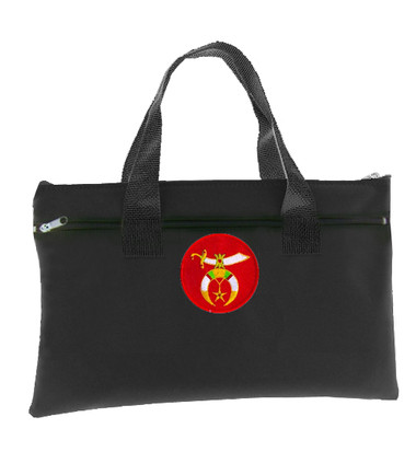 Shriners Black Masonic Tote bag for Freemasons - Classic Icon with Red Background
