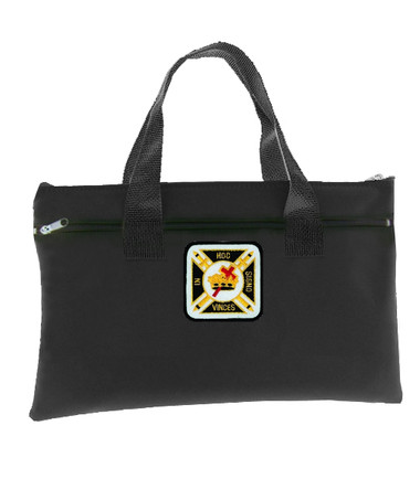 Knights of Templar Black Masonic Tote bag for Freemasons - Classic Colorful Icon with In Hoc Signo Vinces text