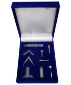  Working Tools Masonic Gift Set for Freemasons - Miniature Tools from the first, second and third degrees of symbolism. Masonic gifts