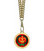 Amaranth OES Masonic Round Gold Color Rimmed Classic Style Pendant with Classic Symbolism - Includes Chain Necklace