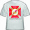  White Knights of Templar T-Shirt For Freemasons - Red Cross In Hoc Signo Centered Logo. Masonic Clothing and Apparel.