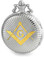 masonic pocket watch for sale gold and silver tone with compass and square for freemasons