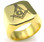 Freemason Ring / Masonic Ring for sale - Gold Plated 316L Stainless Steel Band for Masons - Masonic Rings for Sale 