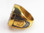 rings for freemasons Colorful Gold Plated Steel Knights of Templar Red Cross Freemason Ring - with cross center design and etched symbols