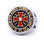 Colorful Stainless Steel Knights of Templar Red Cross Freemason Ring - with cross center design and etched symbols 