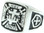 masonic knights templar rings In Hoc Signo Vinces - The Knights of Templar Freemason Ring with Cross and Sheilds on sides. Stainless Steel Masonic Rings for sale with Carved Design