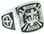 masonic rings for sale freemasons rings The Knights of Templar Freemason Ring with Cross and Shields on sides. Stainless Steel Masonic Rings for sale with Carved Design In Hoc Signo Vinces - 