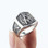 masonic merchandise Freemason Ring / Mason Rings Cheap - Steel G Masonic Ring Emblem on Pinstripes