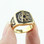 cheap masonic rings gold Freemason Ring / Mason Ring - Gold Plated Steel G Masonic Ring Emblem on Pinstripes - Masonic Rings for Sale
