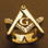 gold masonic rings signet rings Gold Plated Masonic Rings with Cut Out Triangle Design - Stainless Steel Mason / Freemason Jewelry