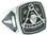 Freemason Past Master Emblem with Gavels on sides - Freemason Ring / Masonic Ring for sale