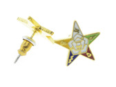 OES Post Back Earrings with Order of the Eastern Star Symbolism - One Pair. Great as an O.E.S Gift.