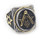 judica freemason jewelry Duo-tone Masonic Jewish Star of David Stainless Steel with both gold and silver color plating - Freemason Ring with Classic Style Judaism Emblem. Masonic Jewelry.