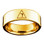 Scottish Rite Ring - Gold Color Freemason Ring 14th Degree Grand Elect Mason Symbol - Gold Tungsten Band Masonic Rings for sale