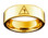 Masonic rings for sale Scottish Rite Ring - Gold Color Freemason Ring 14th Degree Grand Elect Mason Symbol - Gold Tungsten Band Masonic Rings
