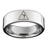 Scottish Rite Ring - Silver Color Freemason Ring 14th Degree Grand Elect Mason Symbol - Silver Tone Tungsten Band Masonic Rings