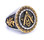 knights of templar rings masonic jewelry Duo Tone Gold Plated Steel Masonic Ring with Knights of Templar Crosses. Freemason Ring with etched symbols 