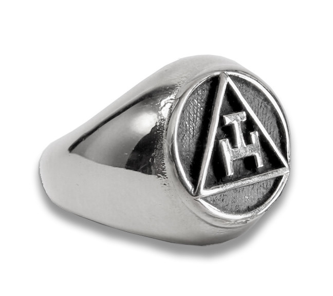 Silver Tone Stainless Steel - Freemason Royal Arch Symbol Ring - Triple Tau  Chiseled Face Masonic Rings for sale - Mason Zone