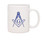 masonic mug - Masonic Gifts - White Ceramic Mug with Square & Compass imprint - 11oz  Coffee Mug