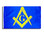 Masonic 3x5 Polyester Flag - With Blue Background and Yellow Freemasons Symbol for sale