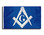 Masonic 3x5 Polyester Flag - With Blue Background and White Freemasons Symbol 