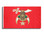 Masonic Shriner 3x5 Polyester Flag - With Red Background and Standard Freemasons Symbol 