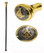 Freemason's Walking Cane (36.25") - Elegant Top Design with Gold and Black Tone Masonic Symbolism. Masonic Regalia Gifts