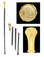 freemason's walking cane, masonic walking stick gold top logo symbols