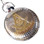 Masonic Past Master Pocket Watch es- Duo-tone Steel and Gold Color Emblem / Mason Square and Compass Design - Masonic Quartz Watch for men