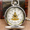 masonic watches for sale Masonic Past Master Pocket Watch - Duo-tone Steel and Gold Color Emblem / Mason Square and Compass Design - Masonic Quartz Watches