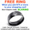 black masonic rings FREE with $75 or more - Use coupon code: BLKRING - Black Freemason Ring / Masonic Ring - Rounded All Way Design - 316L Stainless Steel Band Mason Ring