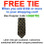 FREE with $100 or more! Coupon Code: HIGHTIE - Get (1) Masonic Neck Tie - Black and Yellow Polyester long tie with small duplicated Masonic pattern design for Freemason members