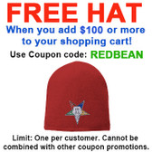 Red-New! Order of the Eastern Star OES Beanie 