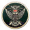 Masonic Car Decal Emblem / Scottish Rite 33rd Degree Scottish Wings Up - Red Crowned Bald eagles with black background for Freemasons.