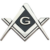masonic car decal for sale - Cut Out Shaped Square and Compass Masonic Car Bumper Emblem Disc for Freemasons. (Masonic gifts) - back adhesive sticker