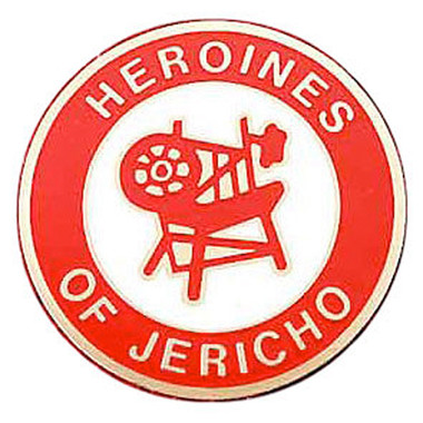 Masonic Car Emblem Decal - Heroines of Jericho - Red Car Emblem Disc for Freemasons.
